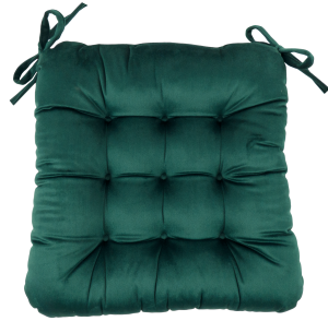 85372767 Подушка для стула "Бархат" 40x36x6 см цвет изумруд STLM-0062352 LINEN WAY