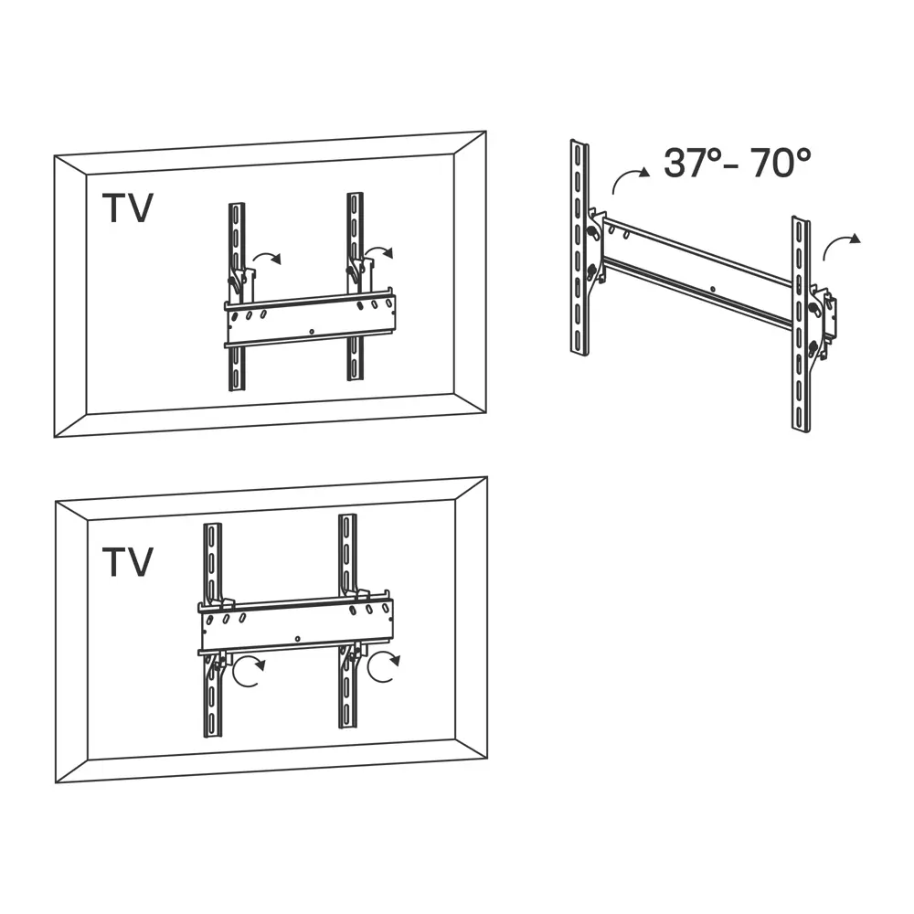 LEXMAN Наклонный кронштейн для телевизора 37-70 дюймов 87614010 STLM-1572043 - Вид №4