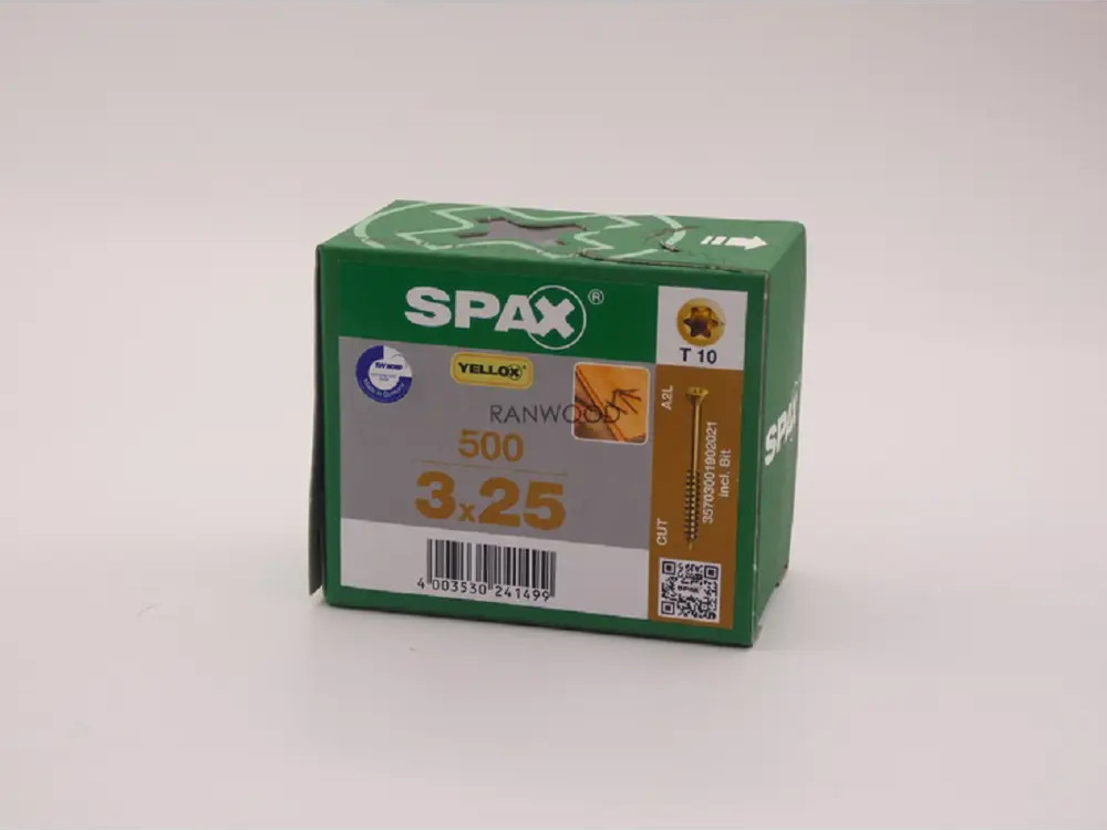 90819763 Саморезы для пола паркета шпунтованной доски Spax 3x25 (500 шт) STLM-1005957