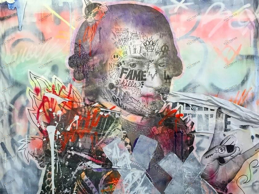 MOMENTI Авторский художественный принт Crazy home paintings Sk-008