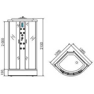 Душевая кабина Erlit Comfort ER4510P-C4 (1000x1000x2150) ER4510P-C4 131592 - Вид №1