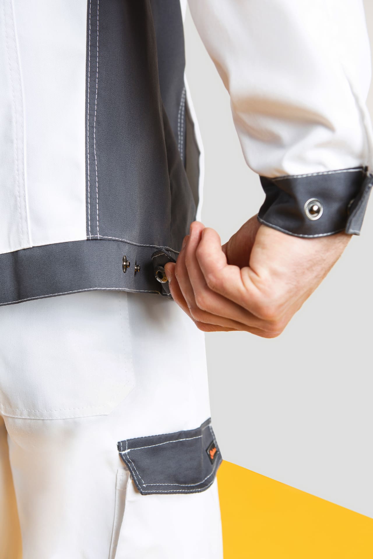 4974827 Костюм  NEW белый графит STATUS  Летняя спецодежда  размер 52-54/170-176  - Вид №12