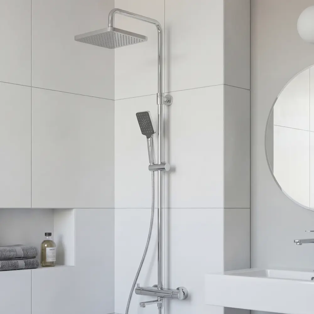 Душевая система KONSENSA Теано с термостатом 3 режима цвет хром STLM-2211098 - Вид №10