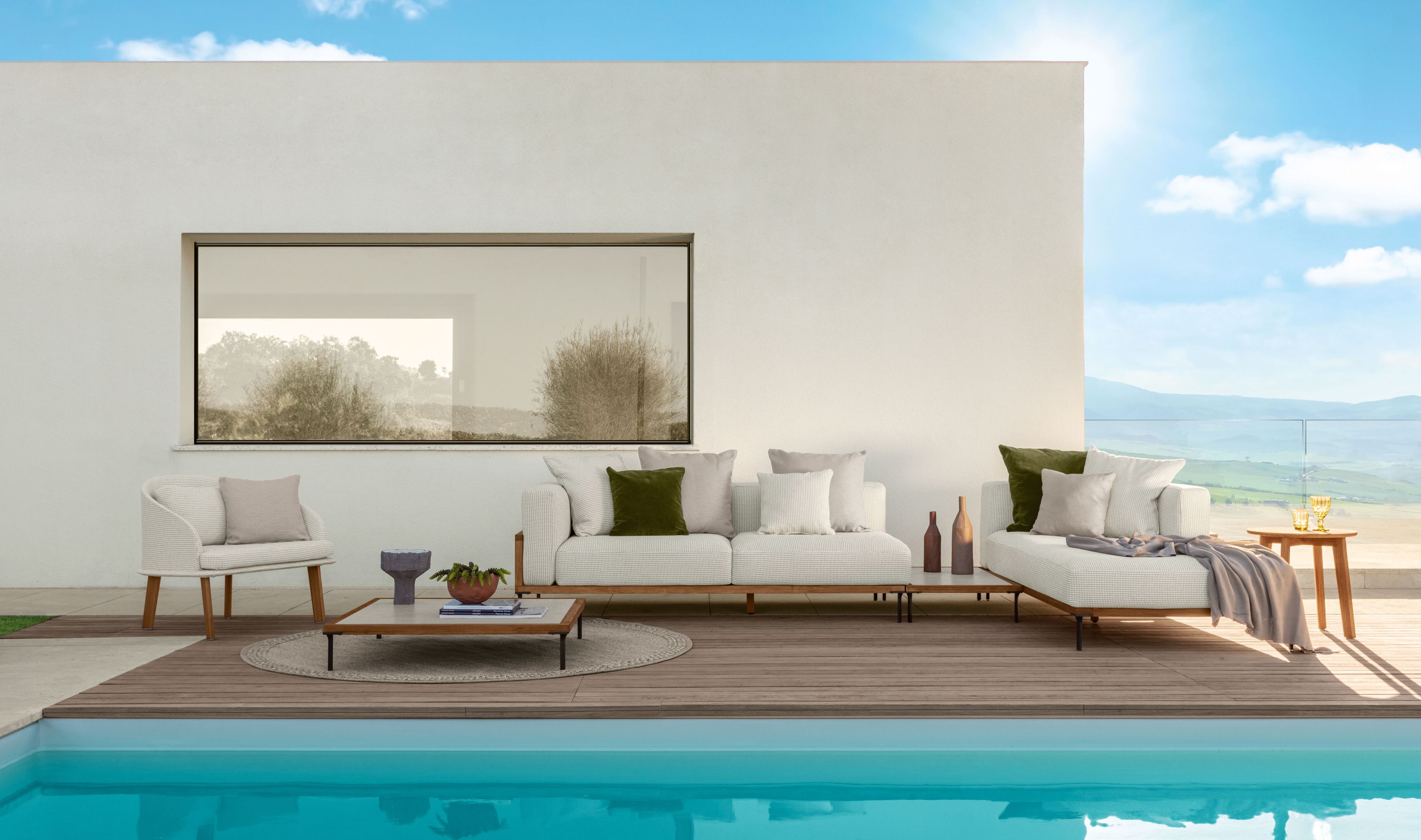 Низкий журнальный столик для сада Talenti CleoSoft-wood ARCH-00028111 - Вид №1