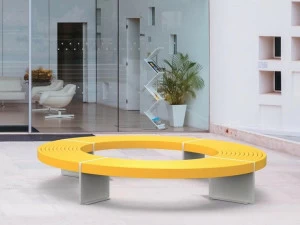 City Design Круглая модульная скамья из оцинкованной стали Lena Lena s