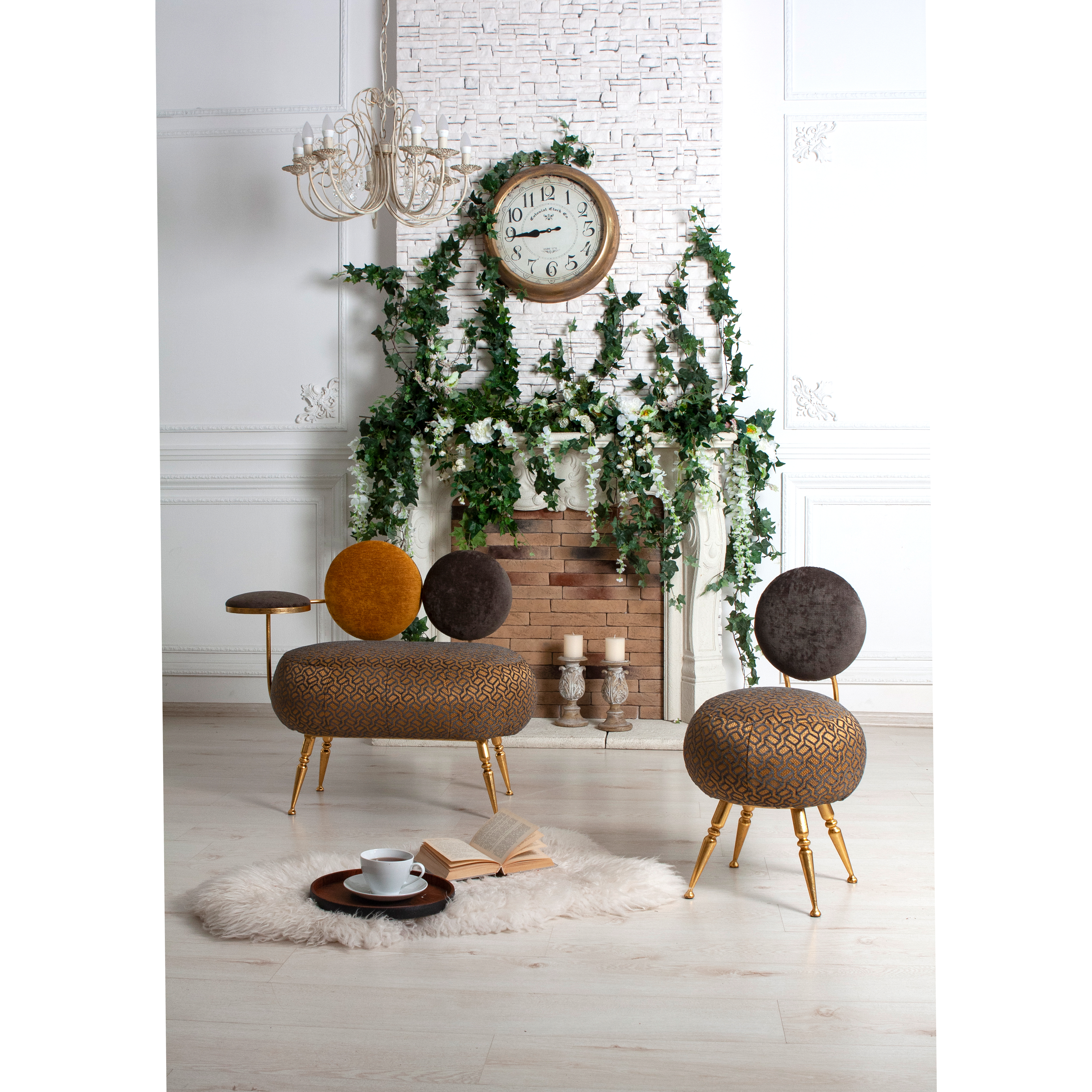 14041 Банкетка Пьяно Люкс Голд BOGACHO 4627174556148 - Вид №3