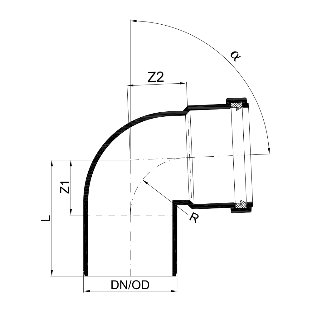 02555 Отводы Tece  - Вид №1