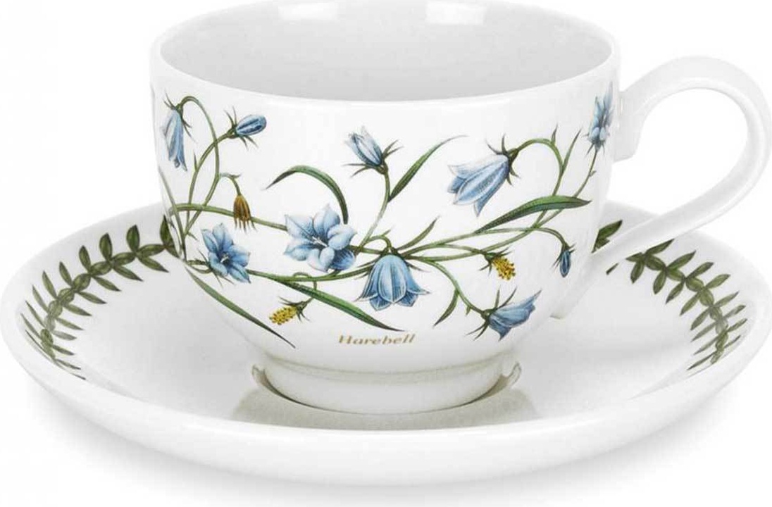10568605 Portmeirion Чашка чайная с блюдцем Portmeirion Ботанический сад.Колокольчик 280мл, фарфор Фарфор 
