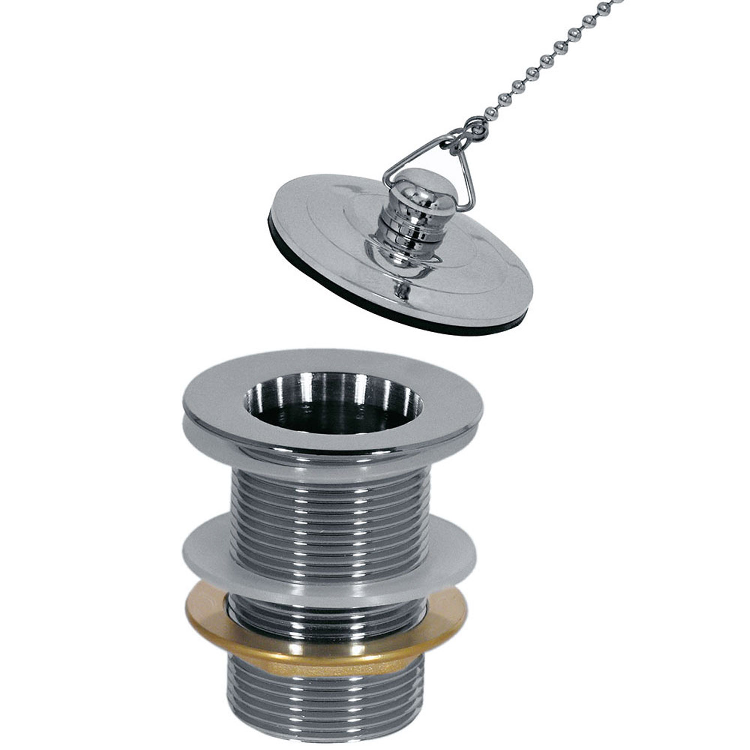 Сливной клапан с заглушкой и цепочкой для умывальника без перелива-13474330 TRES Drain