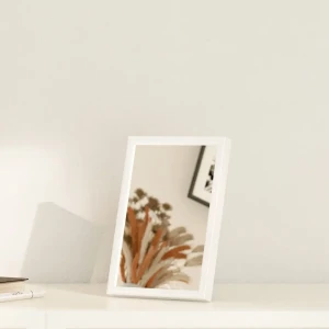 84466790 Зеркало декоративное настольное Inspire Lila прямоугольное 11x16 см цвет белый STLM-0050462