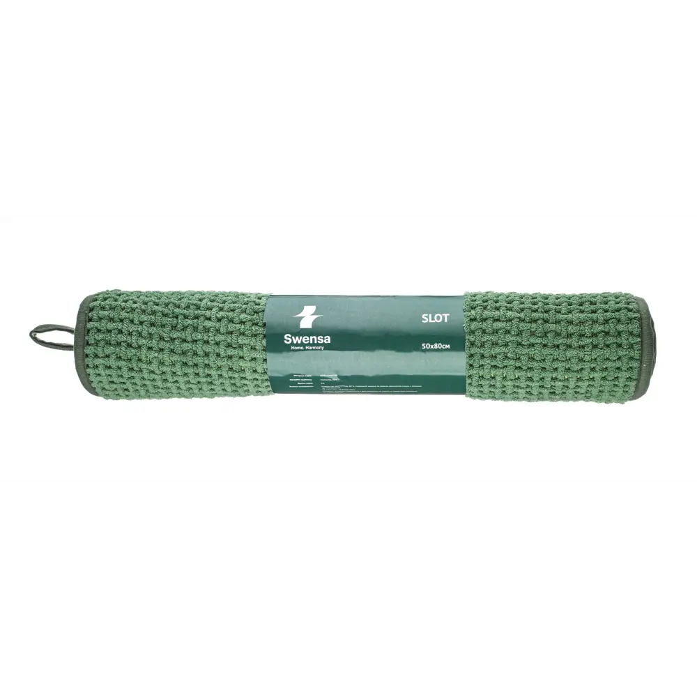 Коврик для ванной SWENSA Slot - уют и безопасность в зеленом исполнении 89379352 STLM-1522066 - Вид №2