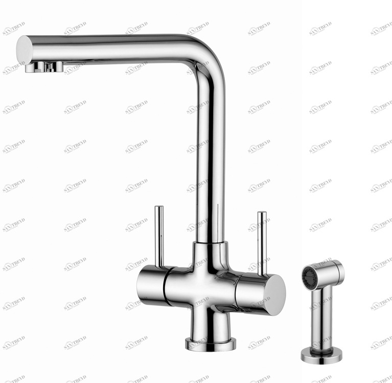 Idealaqua. 373. Miscelatore Tre Vie Kitc Quadrodesign