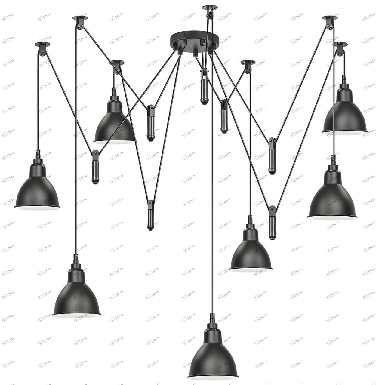 Подвесная люстра Lightstar Acrobata 761077 LIGHTSTAR ДИЗАЙНЕРСКИЕ, ACROBATA 137960 Черный 