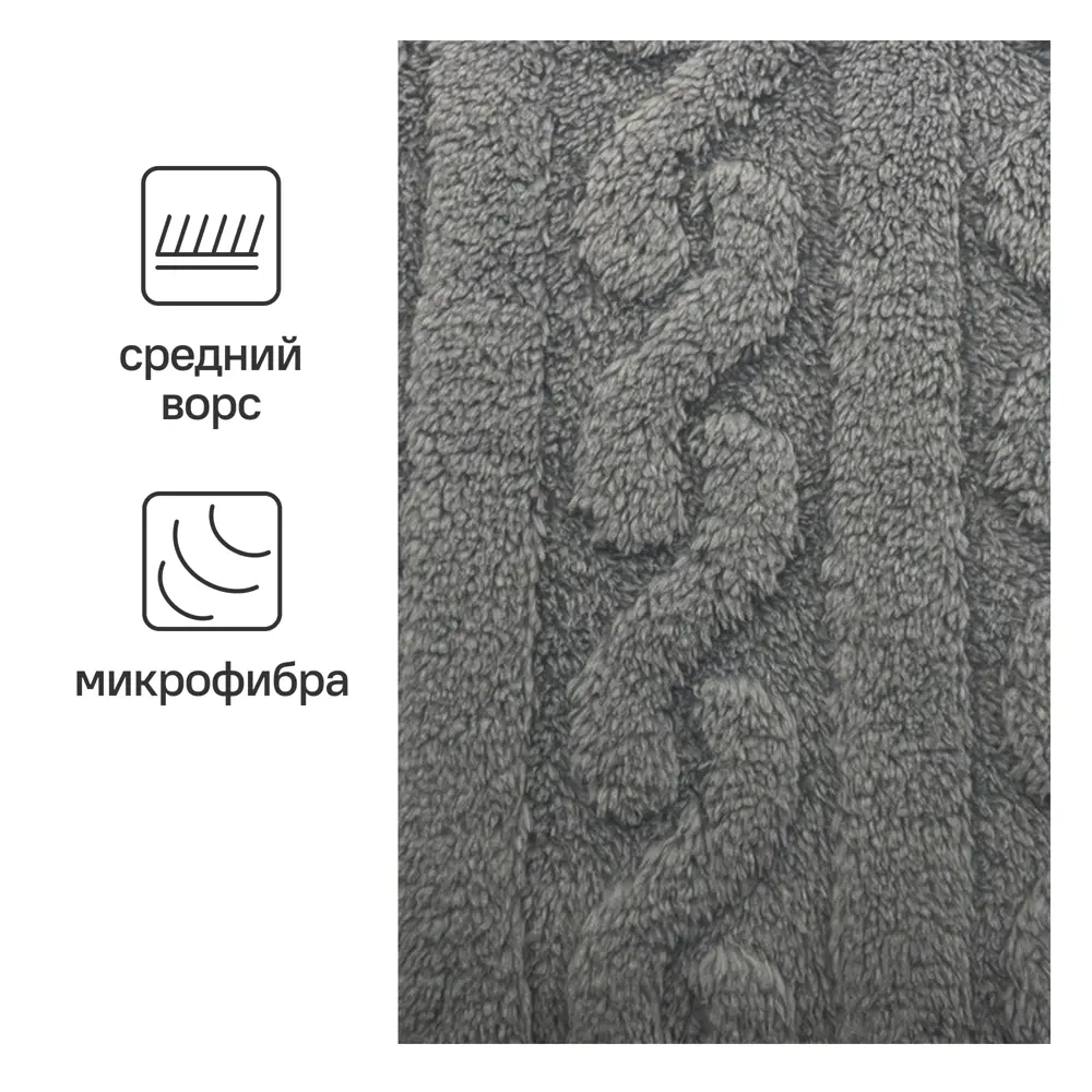Плед Homely 200x220 см микрофибра цвет серый 89337404 STLM-2032065 Ardenza - Вид №1