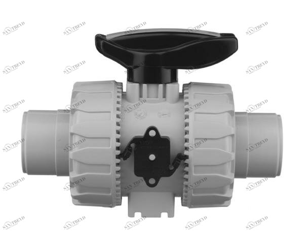 SANIT 477102533 2-ходовой шаровой кран d 20-63, ВКД DualBlock®, ПП, сварка сокет сварки 