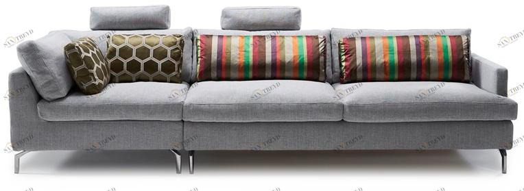 Milano Bedding 3-х местный тканевый диван со съемным чехлом с подголовником sun-id-1421036