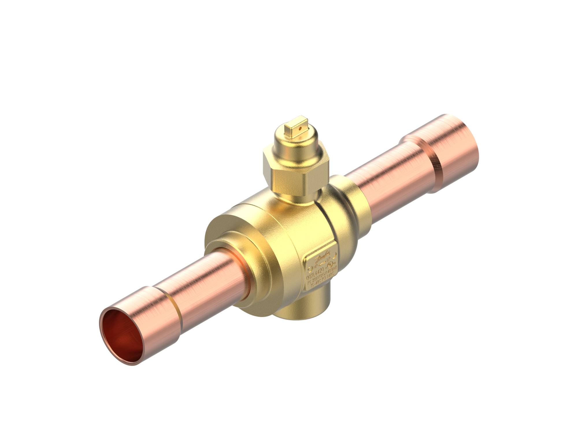 Danfoss GBCT — Запорные шаровые краны для CO2 140 бар GBCT 22s Кран шаровый 009L6420  - Вид №9