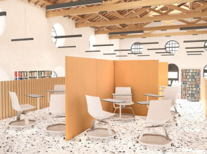 Звукопоглощающая модульная панель из полиэфирного волокна