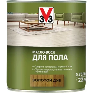 Масло-воск для пола V33 цвет золотой дуб 0.75 л 18557544 STLM-2109268