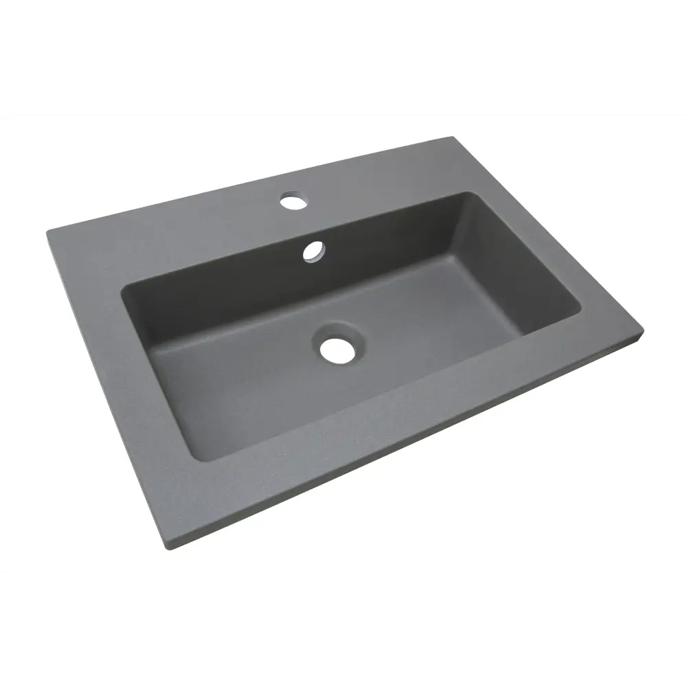 Florentina Зея — стильная прямоугольная раковина для ванной в сером матовом исполнении 88941925 STLM-1563818 - Вид №1