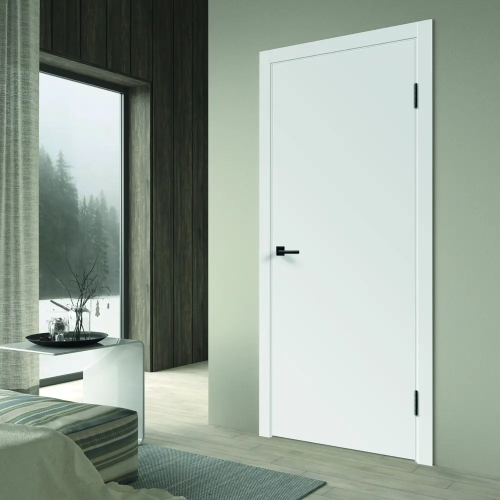 Комплект двери Бланка глухая 70x200 см эмаль белый с добором 100 мм VELLDORIS STLM-2130965 - Вид №1