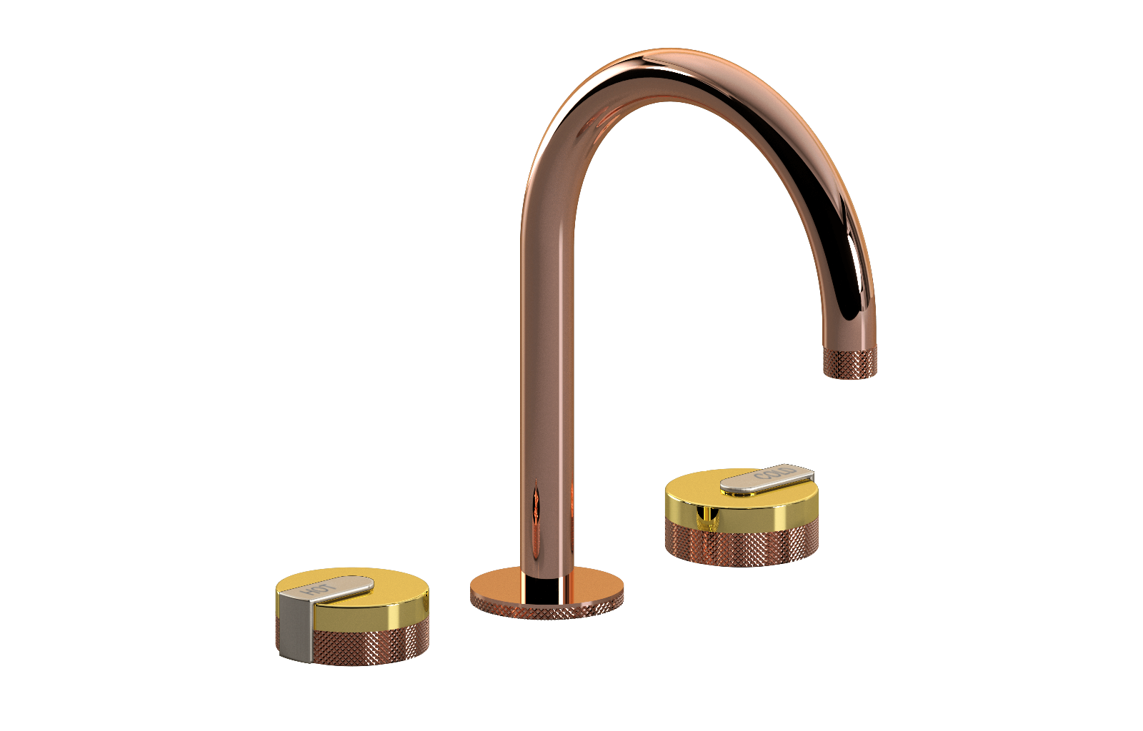 E-11512-R1AU-L1BNi-RG Смеситель для умывальника на 3 отвертия GRAFF MOD+