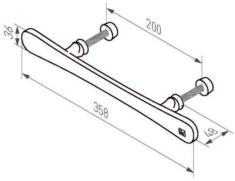 Dauby Бронзовая ручка Pure® 13369 - Вид №1
