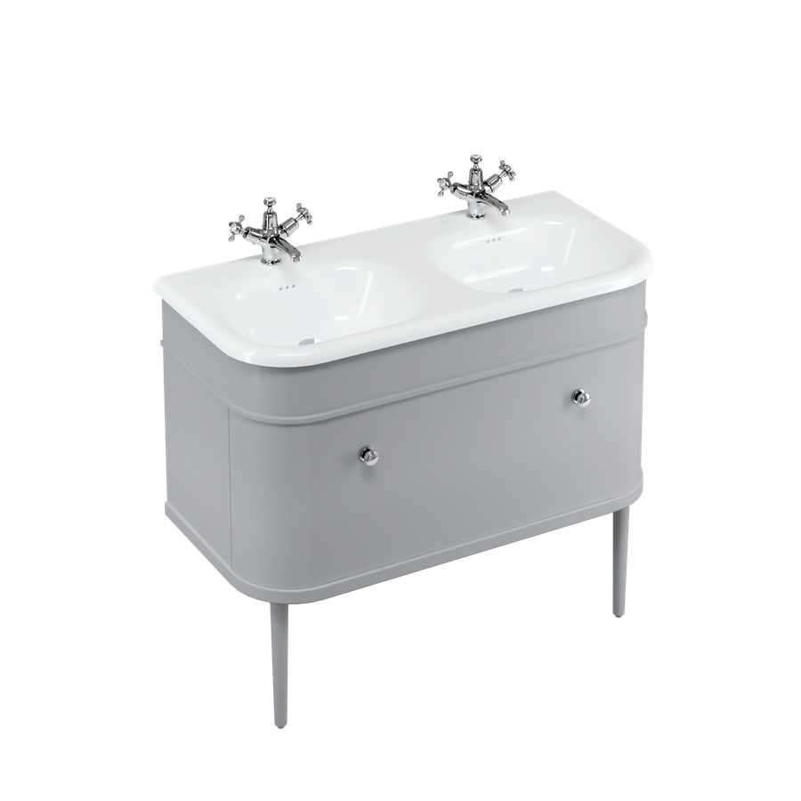 Burlington Chalfont Chalfont 1000мм Тумбочка с одним ящиком - Классический серый с классическими серыми ножками CH100G-CHLEGG 