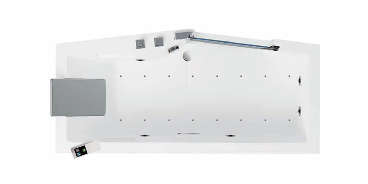 Ванна Plus Novellini IRIS с набортным смесителем и боковыми панелями IRI418085TFDA2K - Вид №1