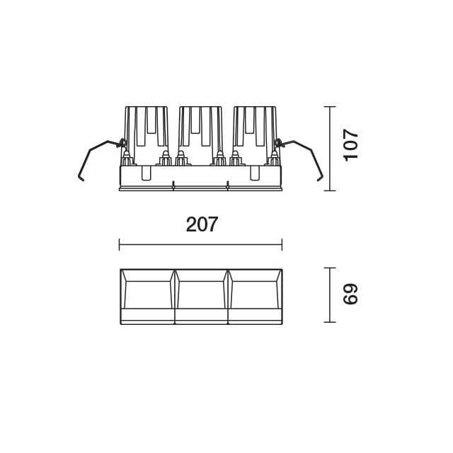 Встраиваемые светодиодные настенные светильники для столешниц iGuzzini Laser Blade L ARCH-00146719 - Вид №9
