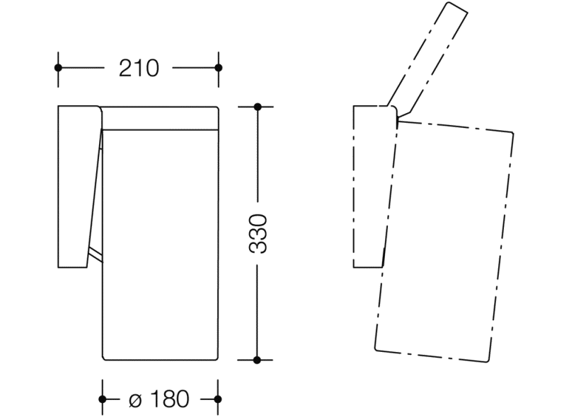 477.05.100 мусорное ведро HEWI System 111 | Polyamid  - Вид №22