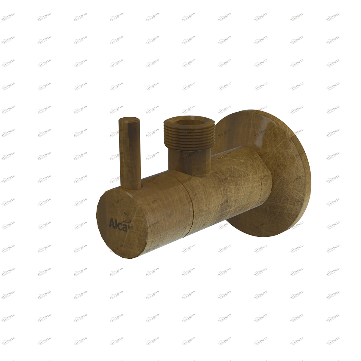 Угловой вентиль с фильтром 1/2"×1/2", круглый, бронза-антик ALCAPLAST ARV003ANTIC
