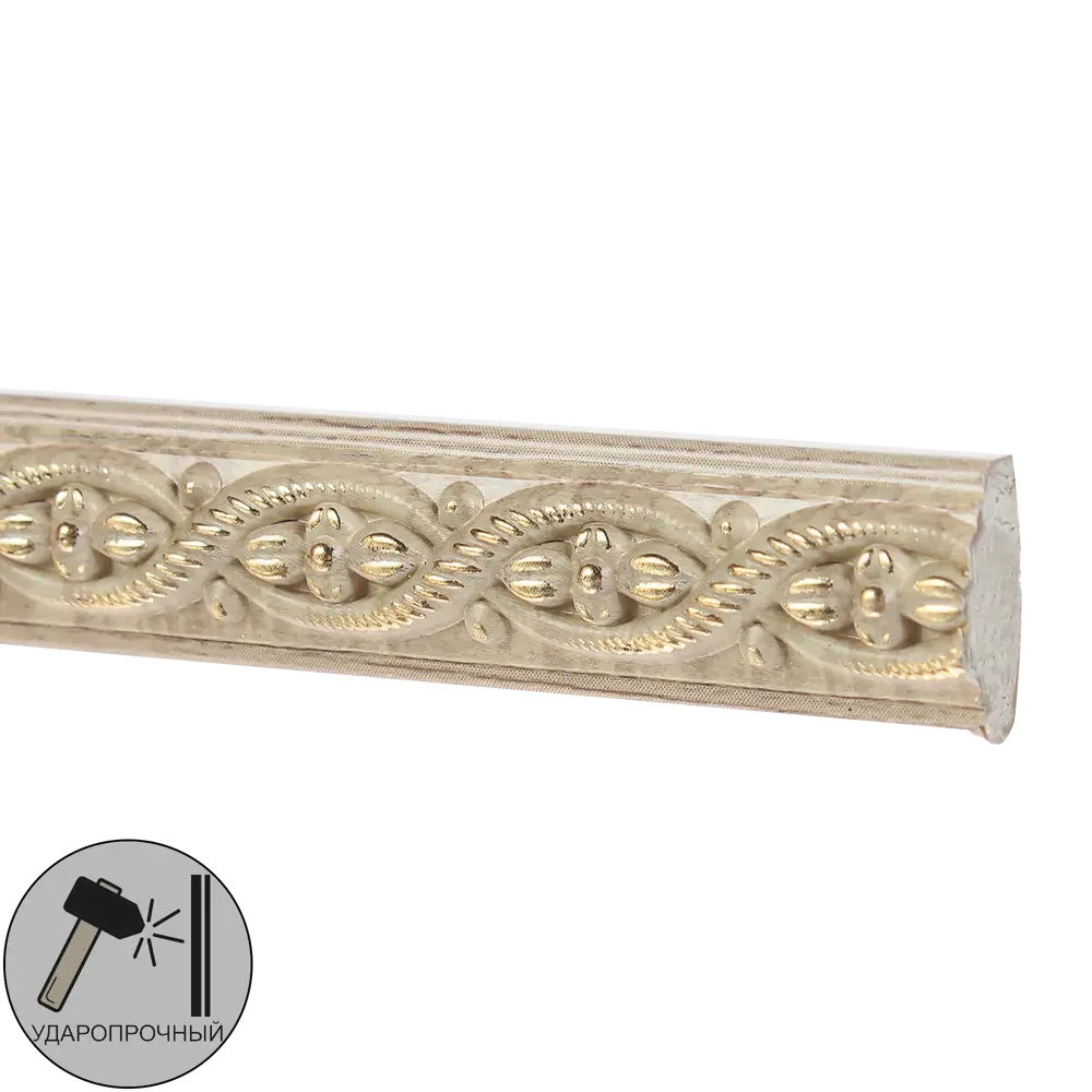 Молдинг настенный полистирол Decomaster 130-5 светло-коричневый 8x15x2000 мм STLM-2159476