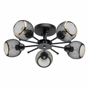 Люстра черная потолочная 5 ламп De Markt City "Вита" 220012005 DE MARKT ВИТА 00-3833614 Черный