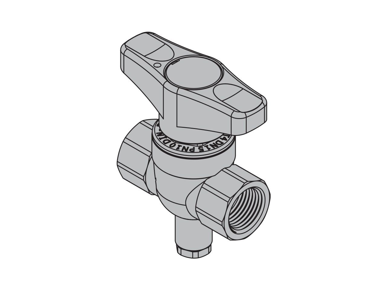 Клапан "Top Entry" с соединением зонда с резьбой F / F для систем учета TECO T4J ARCH-00150130 - Вид №1