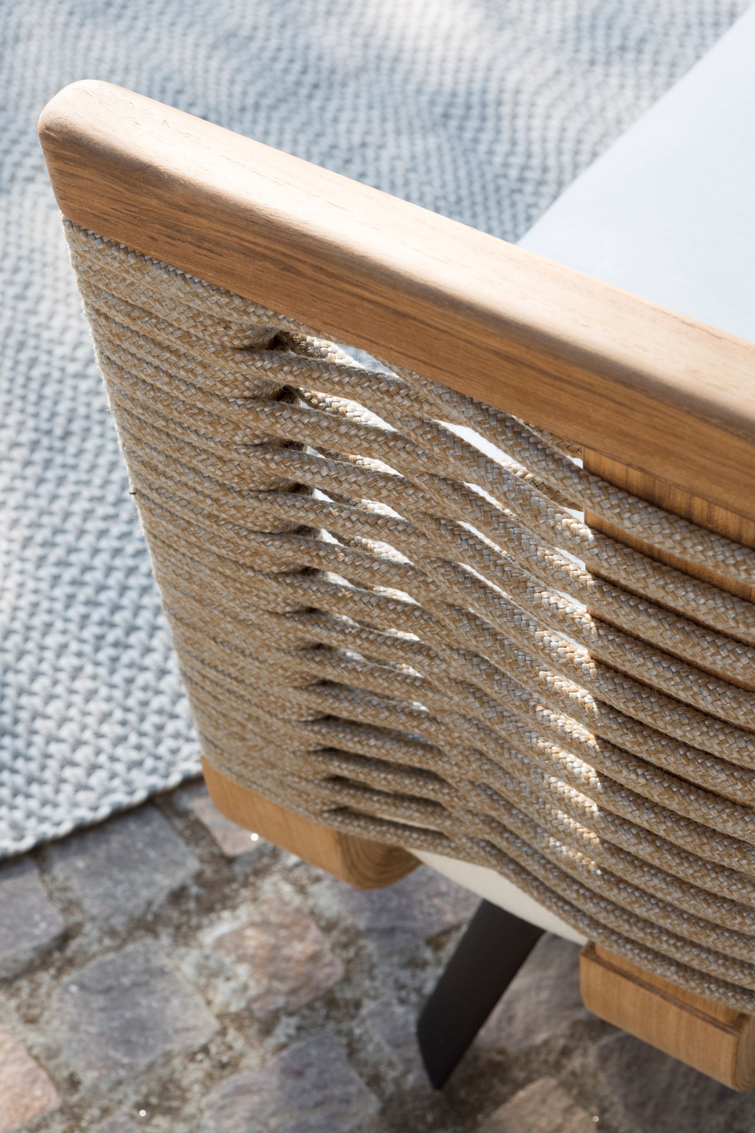 Садовое кресло из тикового дерева и полиолефиновой веревки Unopiù Добро пожаловать ARCH-00083959 - Вид №9