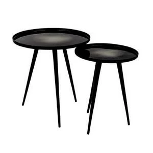 Комплект журнальных столов Flow set of 2, 2 шт, черный