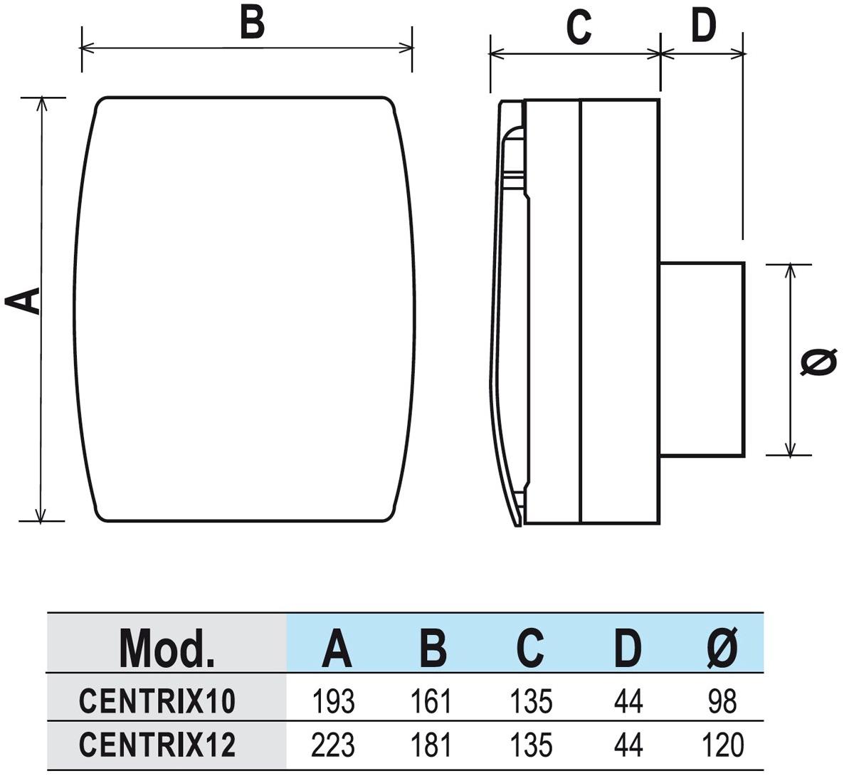 First Corporation Настенный центробежный вентилятор с инфракрасным управлением La ventilazione Centrix10pir - Вид №2