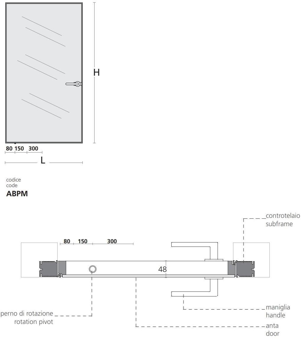 Glas Italia Стеклянная поворотная дверь заподлицо со стеной Aladin sun-id-1369186 - Вид №3