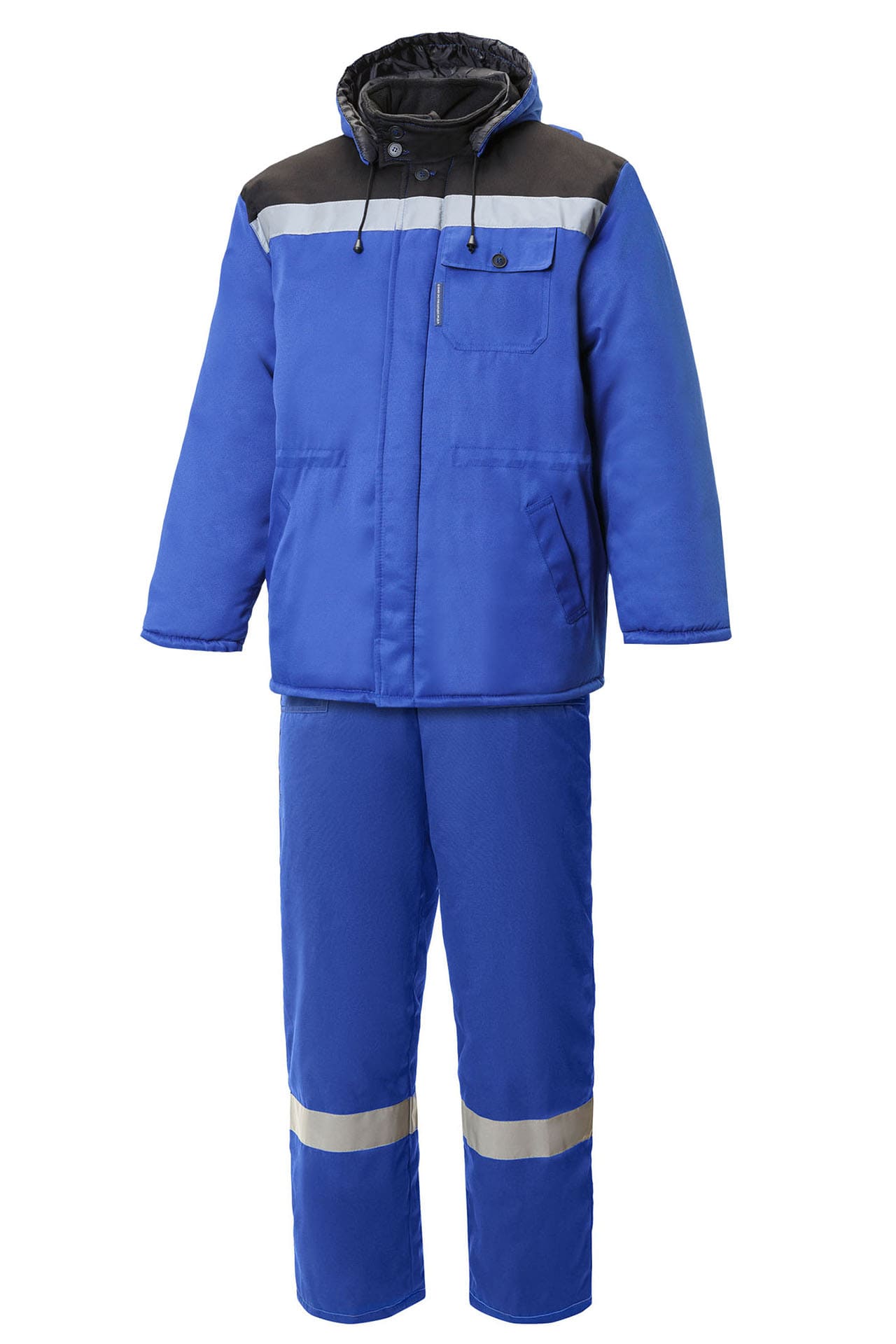 5034998 Костюм КОММУНАЛЬЩИК НЬЮ утепленный василек черный  Зимняя спецодежда  размер 48-50/170-176 