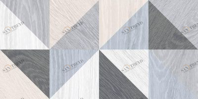 Village Плитка настенная голубой микс 34008 25х50 Laparet 