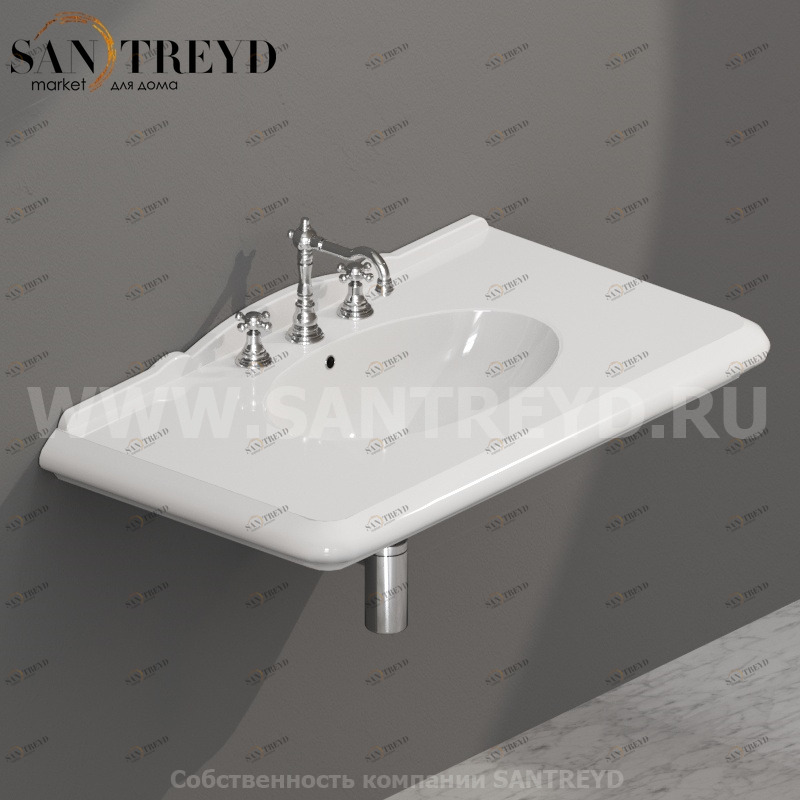 PA023BI Подвесная раковина настенная овальная Ceramica Globo PAESTUM белая