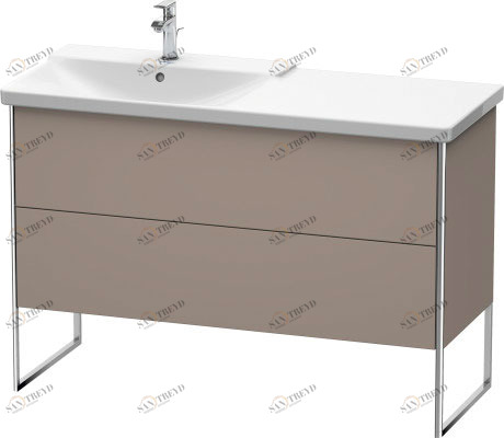 XS446604343 XSquare Тумбочка напольная Базальт матовый, декор Duravit