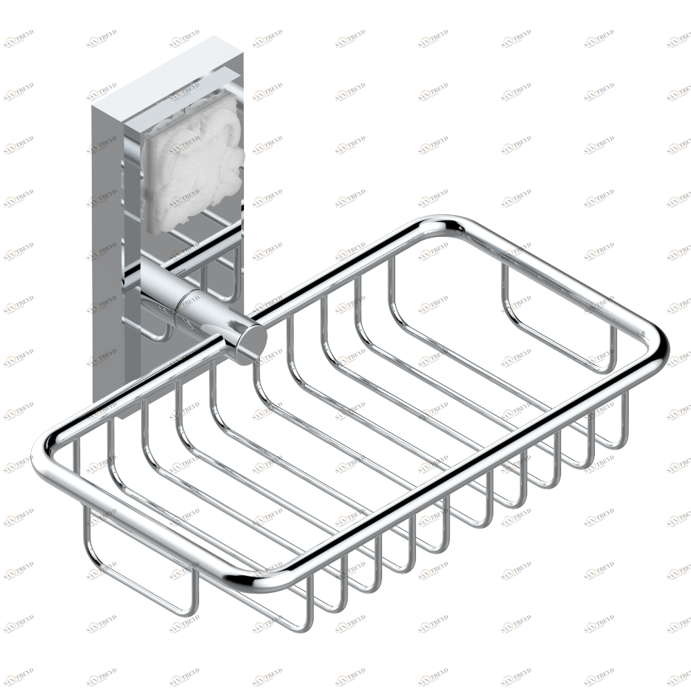 A2T-620 Мыльница-сетка с фланцем 160 x 95 мм Thg-paris Masque de Femme, métal gravé Хром A2T-620 CAT.A