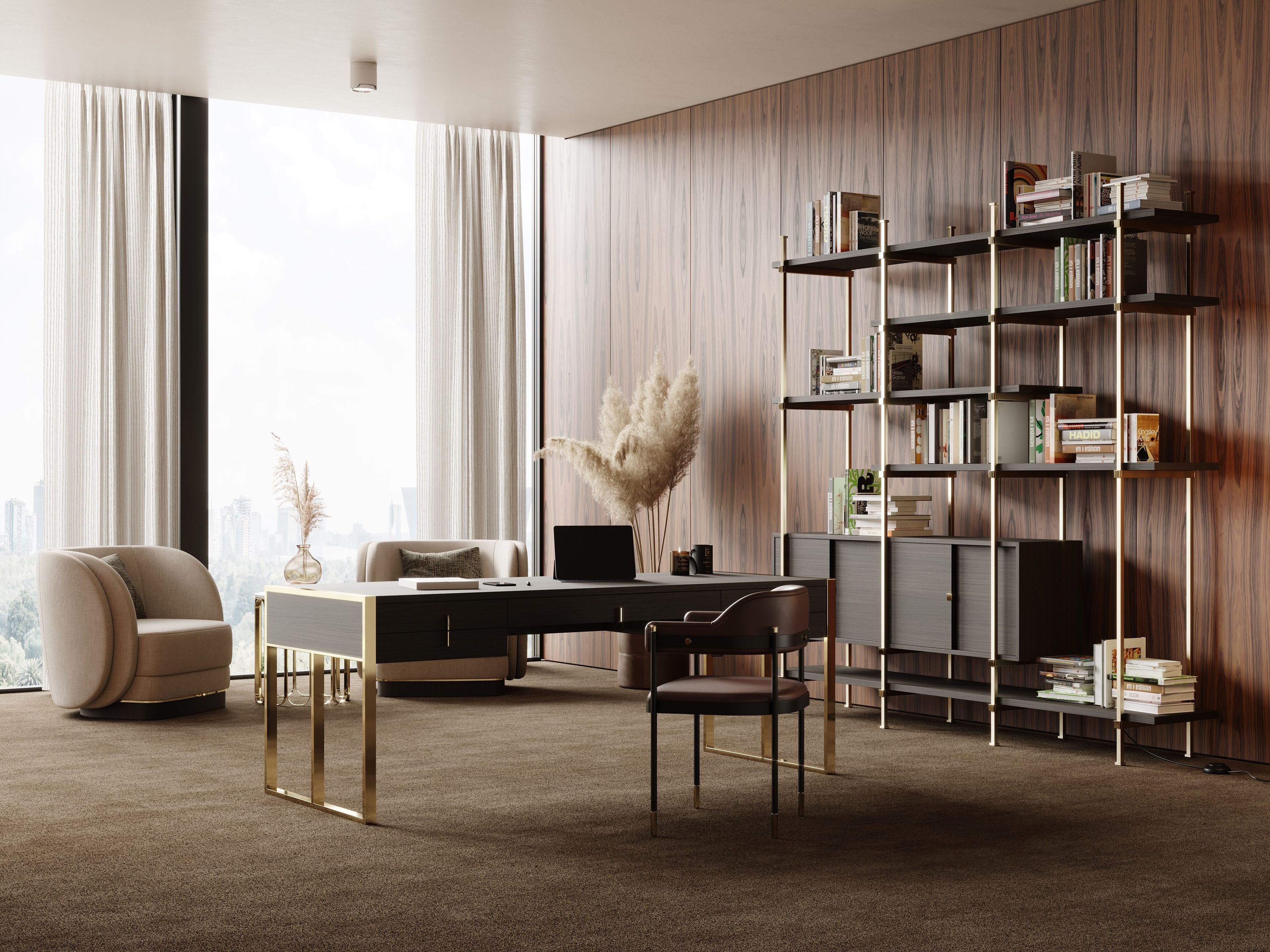 Льняное кресло с подлокотниками Laskasas AMBROSE ARCH-00013676 - Вид №3