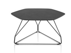 Металлический шестиугольный журнальный столик