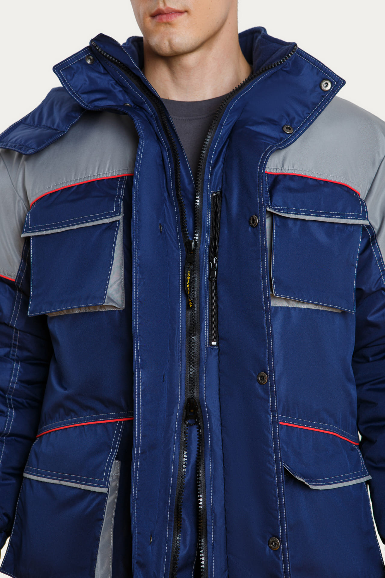 64815 Костюм "Арктика" зимний синий-серый  Зимняя спецодежда  размер 60-62/182-188  - Вид №21