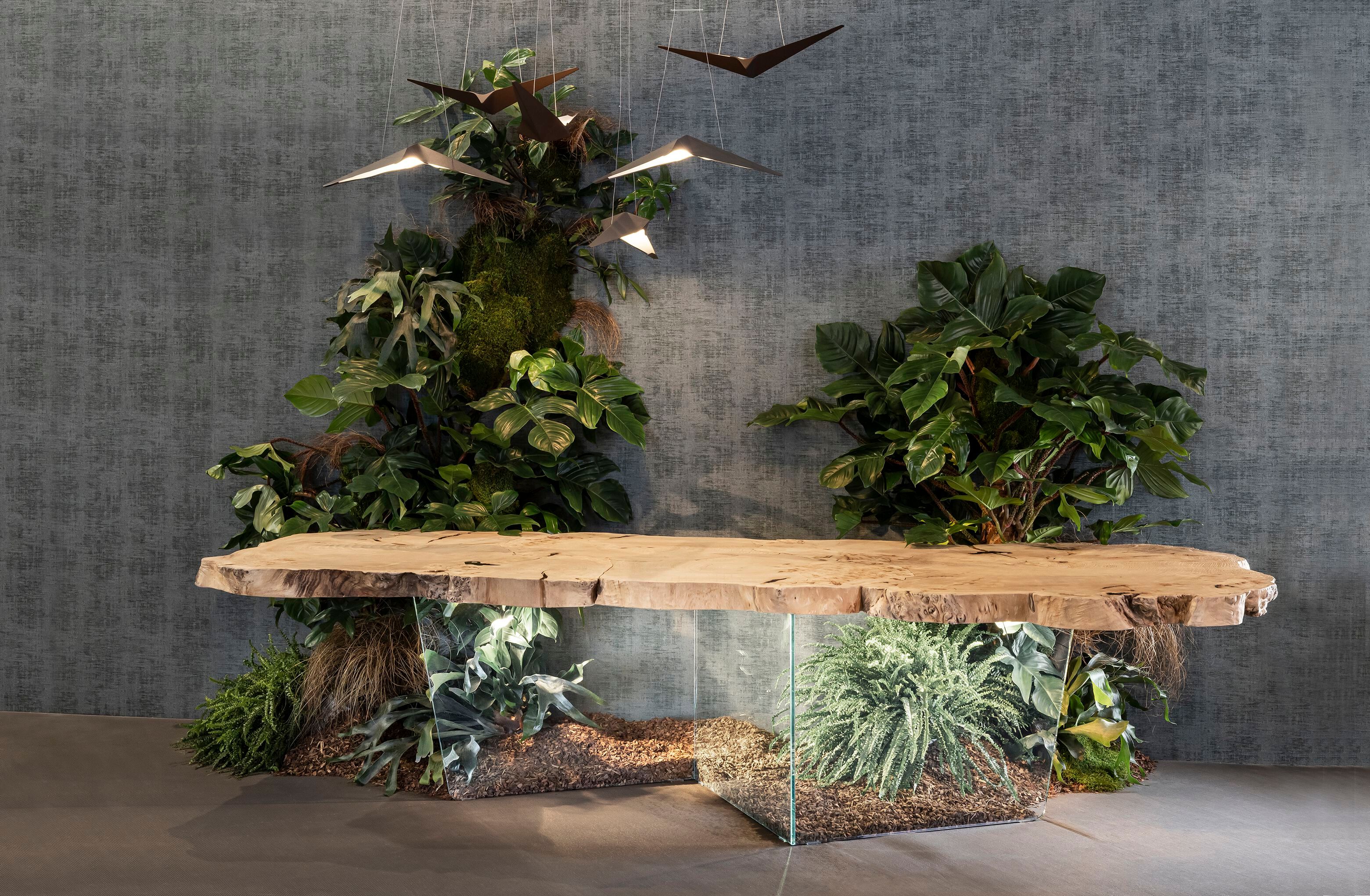 Обеденный стол из дерева и стекла Bizzotto Italia ARCH-00082149 - Вид №7