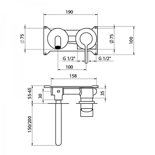 Смеситель для раковины TIME GRB MIXERS 47537470 - Вид №1