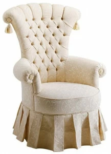 VOLPI Стеганое кресло из ткани с высокой спинкой Emporio volpi 2183